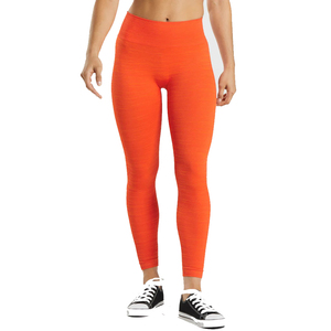 Leggings de Yoga para Mujer, Color Naranja, Cintura Elástica, Cintura Alta, Sin Costuras, Elásticos, Ligeros, de Secado Rápido, Transpirables, Spandex/Nailon - Product Image 2
