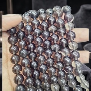 Perles de quartz fumé naturel de qualité export, rondes et lisses, plusieurs tailles, pour la fabrication de bijoux en agate, idéal pour un cadeau - Product Image 2