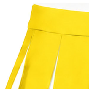 Jupe plissée courte jaune sublimée taille haute pour femme, uniforme de performance sportive, tenue de danse pour équipe, écologique - Product Image 4