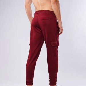 Men's Custom Casual Fleece Sweatpants Midweight Breathable Outdoor Joggers Elastic Waist Comfortable Fit Wholesale Summer Flat - Product Image 2