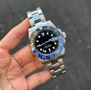 นาฬิกา GMT NH34 S โลโก้ Seiko กลไกสปอร์ต ขนาด 20 มม. หน้าปัด MOD สำหรับดำน้ำ กันน้ำ คริสตัลอะนาล็อก สายสแตนเลส - Product Image 1