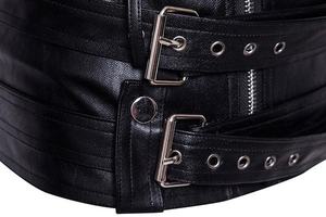 Veste en cuir, logo personnalisé, couleur personnalisée, taille personnalisée, style streetwear, col montant, produit de haute qualité, cuir de vache. - Product Image 3