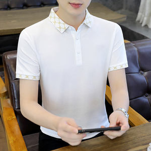 High Quality Customized logo Design Casual Slim Short-sleeved <b>T</b>-<b>shirt</b> Lapel <b>Collar</b> High- Oversized <b>T</b>-<b>shirt</b> for Men low price - Product Image 3