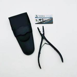 คีมต่อผมสแตนเลสแบบยั่งยืน สำหรับเปิดรูใส่ลูกปัด  สีดำด้านเคลือบ - Product Image 1