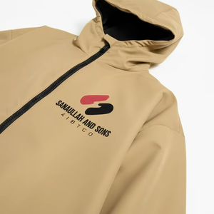 Custom Swim Parka Oversized <b>Waterproof</b> Changing Robe Warm Fleece Lined Hooded <b>Jacket</b> OEM Supplier - Product Image 2