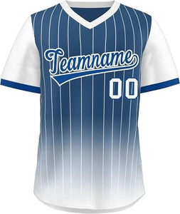 Camiseta de béisbol personalizada con cuello en V, camisetas de béisbol con rayas deportivas estilo Hip Hop, nombre y número personalizados para hombres/mujeres/jóvenes - Product Image 3