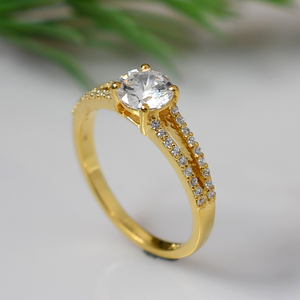 Engagement & Wedding <b>Ring</b> Moissanite 925 Sterling <b>Silver</b> <b>Statement</b> <b>Ring</b> for Women - Product Image 3