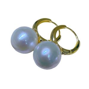 Light Luxury S925 Pure Silver 10-11mm Round Natural Pearl Dangle Earrings with Flawless <b>Matching</b> Gift <b>Box</b> New Design - Product Image 5