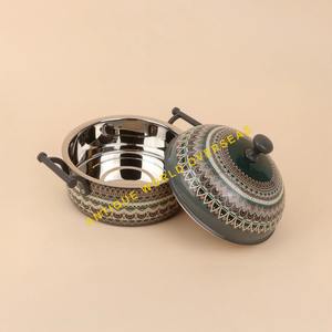 Olla de Acero Inoxidable de Lujo con Aislamiento Térmico y Patrón Geométrico, Antiadherente, de 28 cm, Duradera, con Tapa, para Mantener la Comida Caliente - Product Image 2