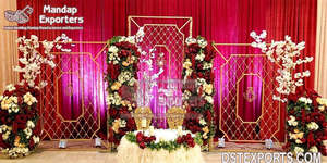 Decoración de escenario de boda, temática victoriana real, decoración de escenario de boda blanca, escenario victoriano, Imperial, Blanca - Product Image 6