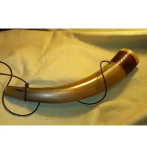 Flauta de Cuerno de Búfalo Hecha a Mano, Forma Natural, Instrumento Musical con Correa de Cuero - Product Image 3