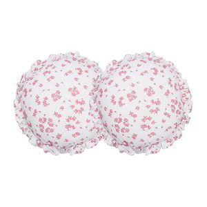 Housse de coussin ronde en georgette imprimée, élégante et décorative, pour canapé et décoration de salon, faite à la main - Product Image 2