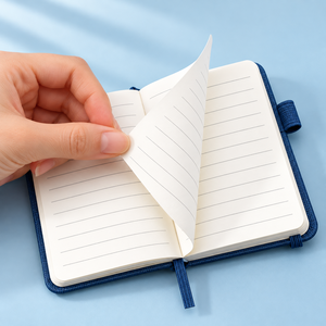 Taccuino Tascabile Personalizzato A6 A7, 200 Pagine, 100gsm, Piccolo Blocco per Appunti di Lavoro e Riunioni con Portapenna - Product Image 3