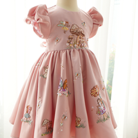 Sophistiqué 100% fait à la main perlé taffetas robe de fée nouvelle Collection Design Unique robe en couches silhouette-Bloom Handcraft
