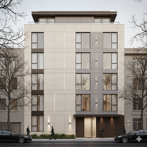 ตู้ห้องน้ำแบบแขวนผนังสไตล์ยุโรป ดีไซน์หรูหรา ผลิตตามสั่งโดย JY Project สำหรับเวียดนาม ทำจากเมลามีน พร้อมอ่างล้างหน้า - Product Image 1