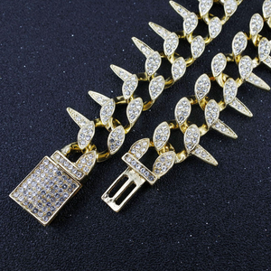 Collier chaîne à maillons en moissanite motif feuille à pointes, style Hip Hop Iced Out, bijou de déclaration de luxe, cadeau pour hommes et femmes - Product Image 5