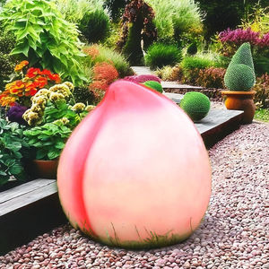 منحوتات خوخ من الألياف الزجاجية، تماثيل فاكهة كبيرة للعرض في الأماكن الخارجية والداخلية، أحجام مخصصة - Product Image 5