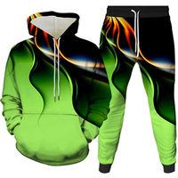 Conjunto Deportivo de Dos Piezas Personalizado al por Mayor para Hombre, Sudadera con Capucha de Forro Polar Sublimado, para Entrenamiento Deportivo de Otoño, Corte Ajustado, Secado Rápido