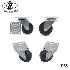 Archive Cart Wheel 50mm Nylon Swivel Plate Caster for <b>Records</b> Storage Custom ISO9001 Certification - Product Image 4