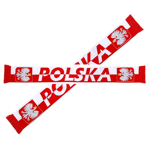 Bufanda Deportiva de Fútbol de Doble Cara con Logotipo Personalizado, Jacquard, para Clubes de Fans, Promocional, de Seda, Venta Directa de Fábrica - Product Image 1