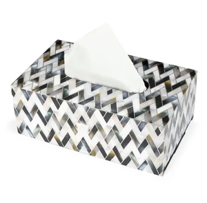 Caja de pañuelos Servilletero en madera con diseño de impresión de pegatina floral para restaurante Hotel Table Top Use Servilletero - Product Image 5