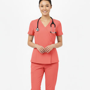 Conjunto de Uniforme Médico Premium Unisex con Cierre Lateral, Cómodo para Trabajar en Hospitales, OEM ODM, Spandex/Algodón - Product Image 1