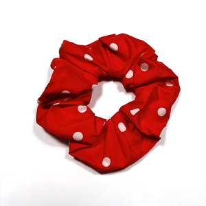 Red Polka Dot Fabric Scrunchie Women <b>Sweet</b> Style Casual Hair Tie Elastic Hairband - Product Image 1