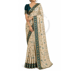 Classic Women Saree Elegant Designer Draped <b>Dress</b> Indian Traditional Ethnic Wear Wedding Festival Party Outfit - Product Image 4