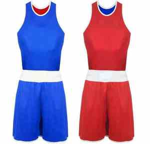 ชุดยูนิฟอร์มชกมวยแบบกลับด้านได้สำหรับทุกเพศ ปี 2025 ชุด 2 ชิ้น เสื้อ/กางเกงขาสั้น สำหรับผู้ใหญ่ ฝึกซ้อม MMA/คิกบ็อกซิ่ง ศิลปะการต่อสู้ โพลีเอสเตอร์ 100% คุณภาพสูง - Product Image 3