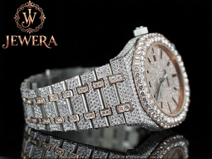 Full Stone Hip Hop Moissanite Diamond Watch with OEM ODM Customization for Global Distributors and Importers Available for Sale - Product Image 2