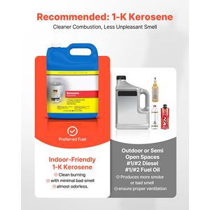 Stufa Industriale Portatile da 125.000 BTU a Cherosene/Diesel con Temperatura Regolabile e Ruote per Garage o Cantiere - Product Image 5