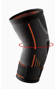 HAWK SPORTS INDUSTRIES Support de coude respirant et réglable, noir avec surpiqûres orange, fermeture auto-agrippante pour l'entraînement sportif de football - Product Image 4