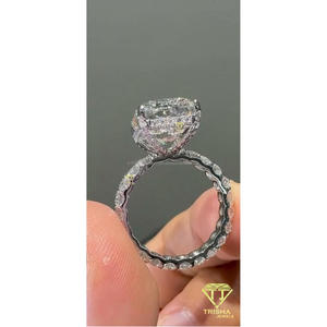 VVS Lab Grown Diamond With 925 Sterling Silver Designer Style Pendant Sparkling Luxury Statement Jewelry - Product Image 5