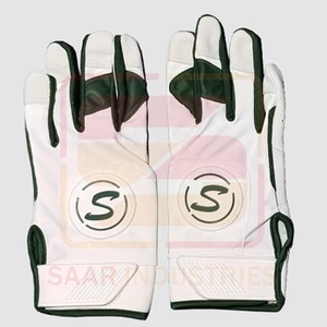 SAAR INDUSTRIES Latest Design High Quality OEM Service Durable Spandex/Polyester Leather Professional <b>Baseball</b> Batting Gloves - Product Image 2