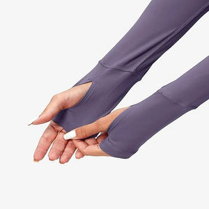 เสื้อครอปออกกำลังกายแขนยาวสำหรับผู้หญิง เสื้อรัดรูปทรงเข้ารูป เสื้อยืดออกกำลังกาย เสื้อโยคะสำหรับผู้หญิง - Product Image 2