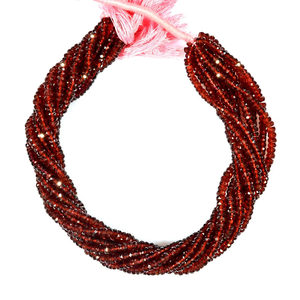 Mozambique granate natural facetado Rondelle piedras preciosas sueltas cuentas de 3,5mm para la fabricación de joyas - Product Image 2
