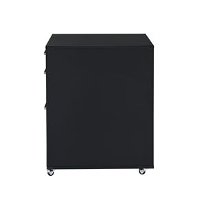 Armadietto portadocumenti Coleen nero con finitura lucida e cromata - Product Image 4