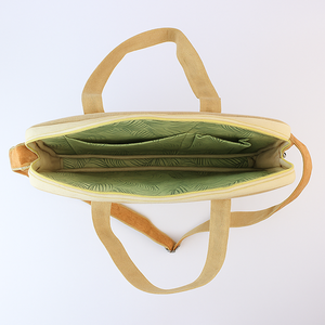 Bolso bandolera para portátil de lona de 15 pulgadas hecho a mano |   Funda para MacBook Ecológica, Acolchada y Resistente a Impactos |   Bolso de Trabajo Profesional de Corcho para Hombre - Product Image 5