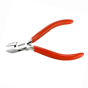 Bulk Jewelry Pliers Slim Line <b>Side</b> <b>Cutter</b> 120mm Durable Jewelry Pliers Stainless Steel Precision Tip PVC Ergonomic Handles Grip - Product Image 1