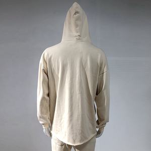 Sweat à capuche surdimensionné unisexe de haute qualité en éponge française bleue personnalisable avec logo brodé en coton lourd Streetwear pour hommes - Product Image 5