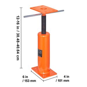 Martinetto idraulico regolabile da 12-16 pollici per edilizia, sollevatore per pavimenti, capacità massima di carico 9700 libbre, per travi di supporto e livellamento di scantinati - Product Image 3