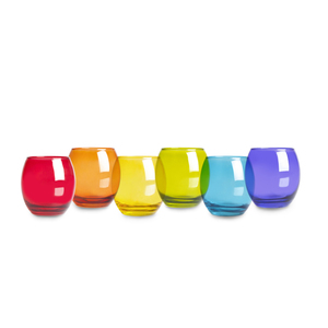 Set di 6 bicchieri multicolor in vetro Excelsa 9,5x9 cm San Jose' - Product Image 1