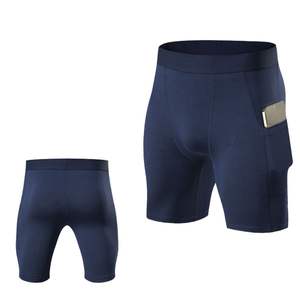 Shorts de compression pour hommes personnalisés, séchage rapide, taille élastique, extensibles, pour le fitness et le basketball, avec poches, vêtements de sport décontractés, OEM - Product Image 1