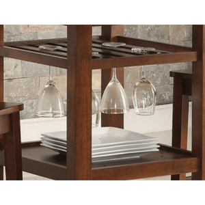 Tavolo da pranzo Tartys Cherry Finish a altezza bancone - Product Image 3