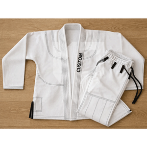 BJJ GI ชุดกิโมโนสำหรับผู้ชายสไตล์บราซิลเลียน Jitsu Jitsu ชุดฝึกศิลปะการต่อสู้ทำจากผ้าฝ้ายน้ำหนักเบาทนทาน - Product Image 3