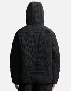 Custom Pattern Stitching New Design High Quality <b>Light</b> Weight Black Hooded Quilted <b>Waterproof</b> Puffer <b>Jacket</b> Men - Product Image 4