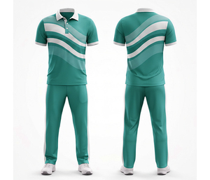 Conjunto de Uniforme de Cricket Marrón para Hombre con Rayas Blancas, Impresión por Sublimación, Poliéster Transpirable, para Deportes de Equipo, Adultos - Product Image 3