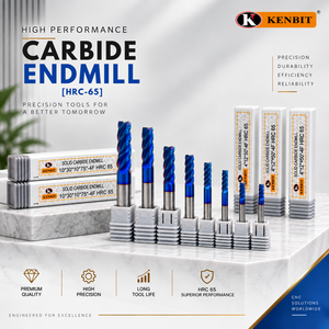 Solid Carbide End Mill for Aluminum, Steel & Hardened Steel – 55 HRC / 65 HRC <b>CNC</b> Milling <b>Cutter</b> - Product Image 1