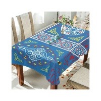 Nappe de table personnalisable, durable, imperméable, lavable en machine, en coton biologique et lin, certifiée GOTS, luxueuse, brodée, jacquard