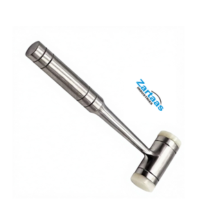 Martillo Ortopédico de Acero Inoxidable de Alta Calidad, Martillo de Doble Cabeza con Cabeza de Goma y Nailon, 25 cm, Instrumentos Quirúrgicos - Product Image 3